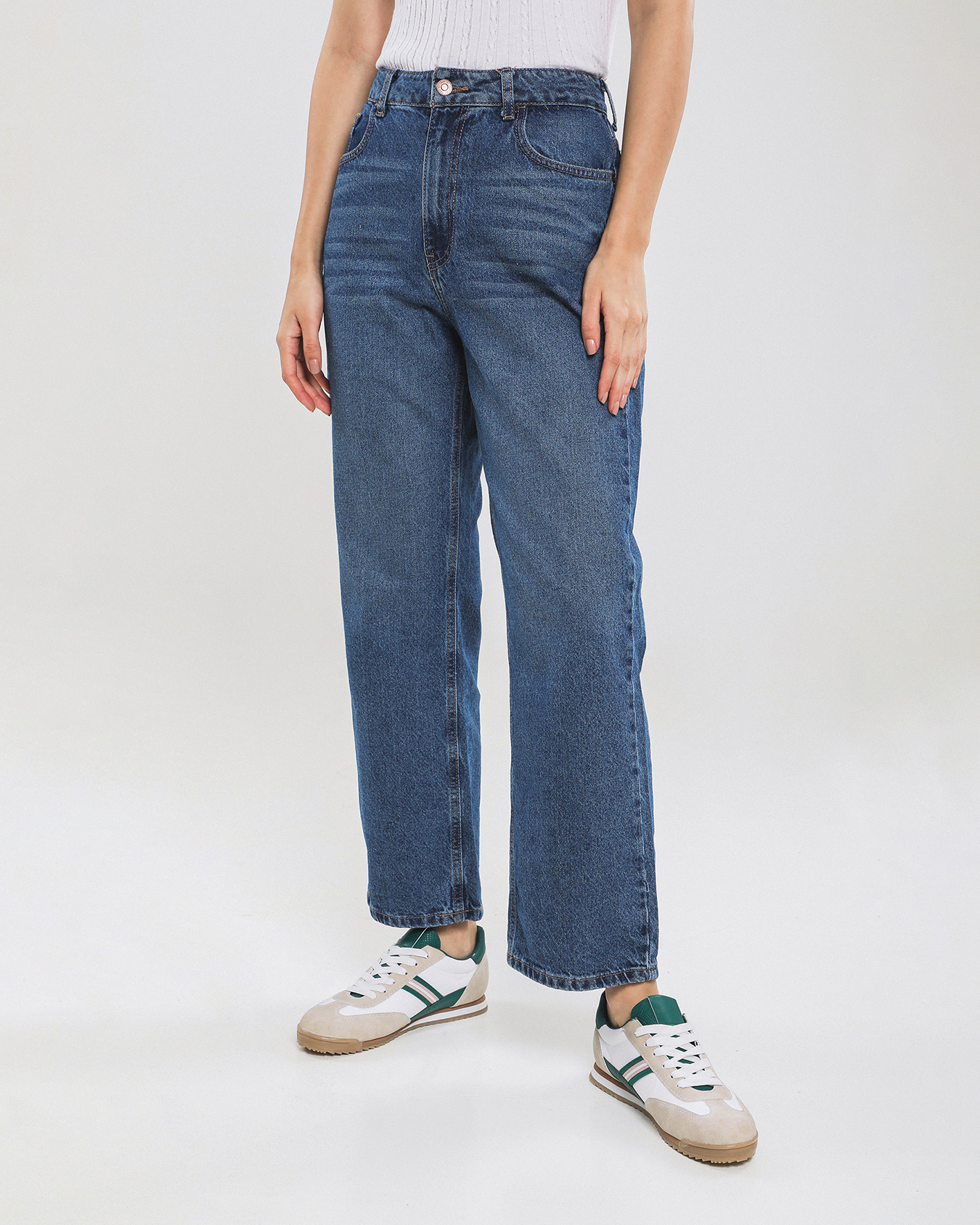 Jeans Straight Azul Marino